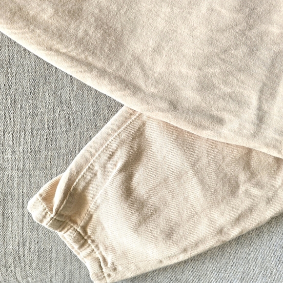 Missguided High-Waisted, Peach Ecru Tapered Baggy Denim Jeans Sz 10 UK 26" Waist - Picture 7 of 10